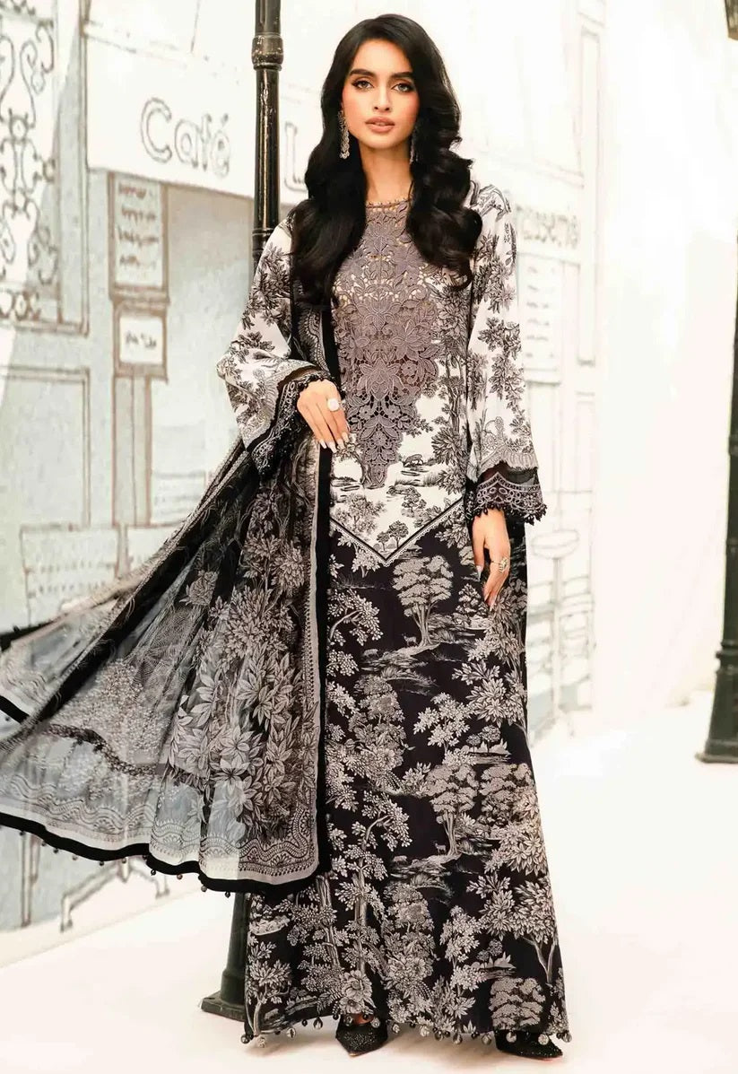 Embroidered Lawn 3 Piece Unstitched Summer Suit 50% OFF