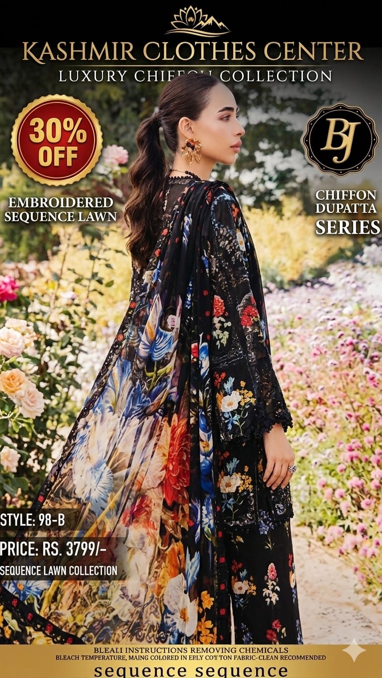 Kashmir Clothes Center Premium Embroidered Suit – Flat 30% OFF | Elegant Women Dress