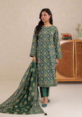Product Title: Elegant Green Printed Lawn Suit 3 Piece (Shirt + Dupatta + Shalwar) – Summer Collection 30% OFF | Kashmir Clothes Center